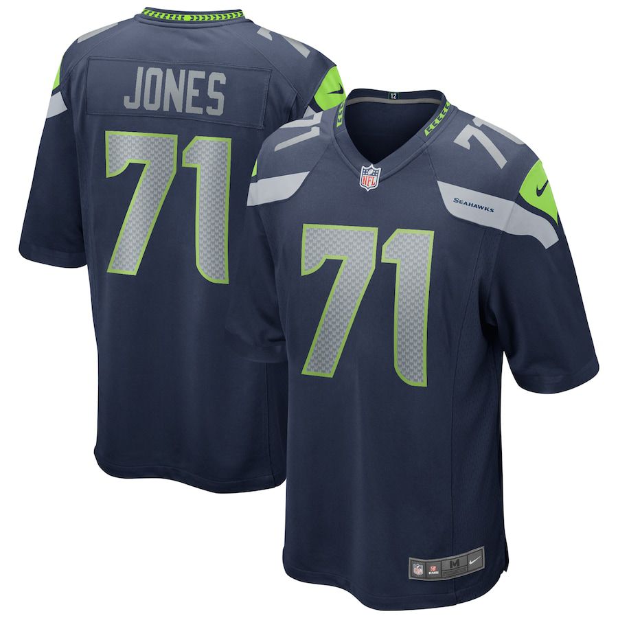 Men Seattle Seahawks #71 Walter Jones Nike College Navy Game Retired Player NFL Jersey